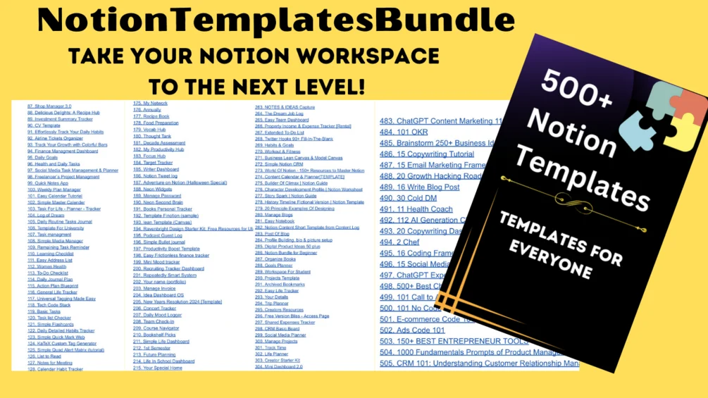 NotionTemplates Bundle