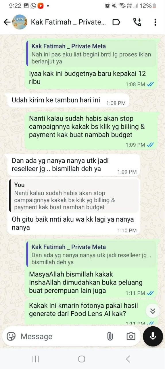 Testimoni — Konsultasi budget dan campaign