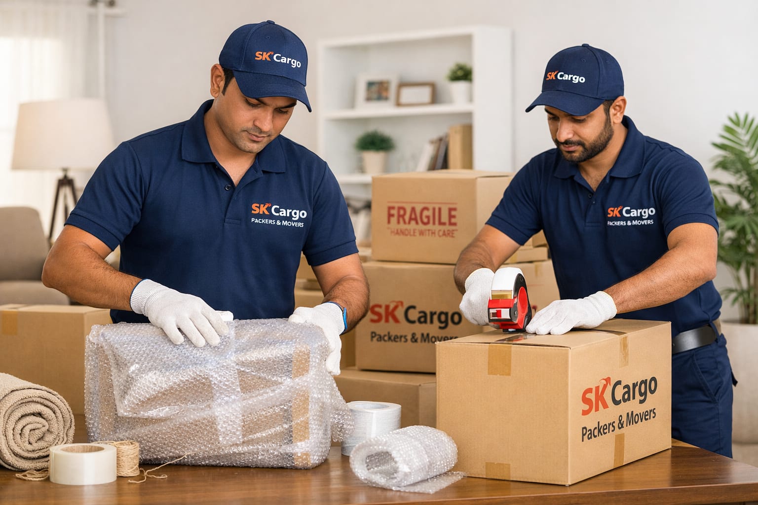 SK Cargo professional packing team