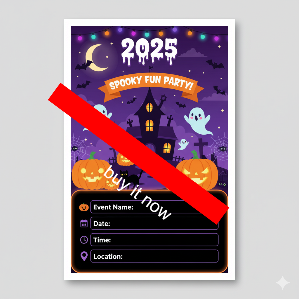 Spooky & Fun Halloween Party Invitation Template