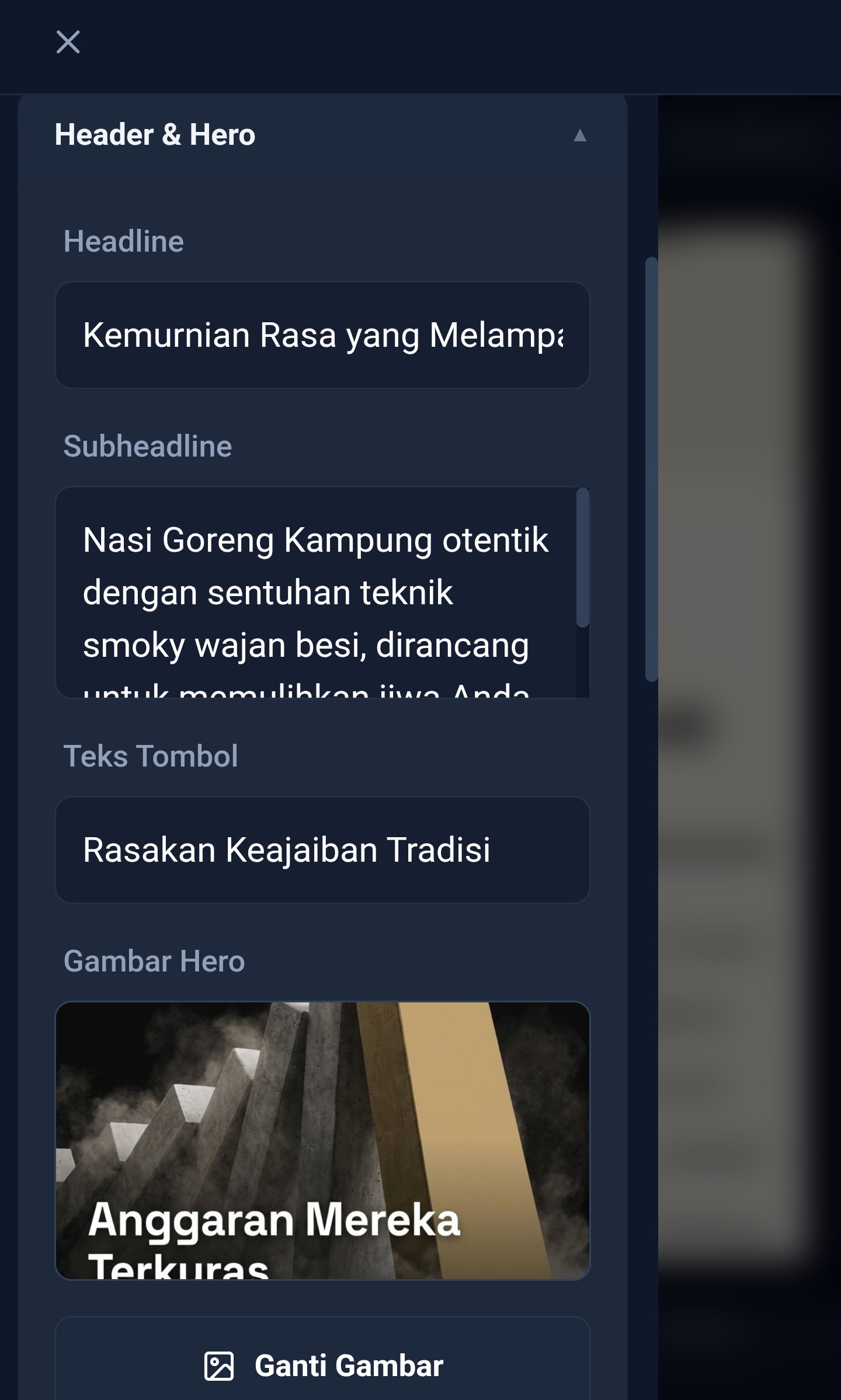 Landing Page Preview