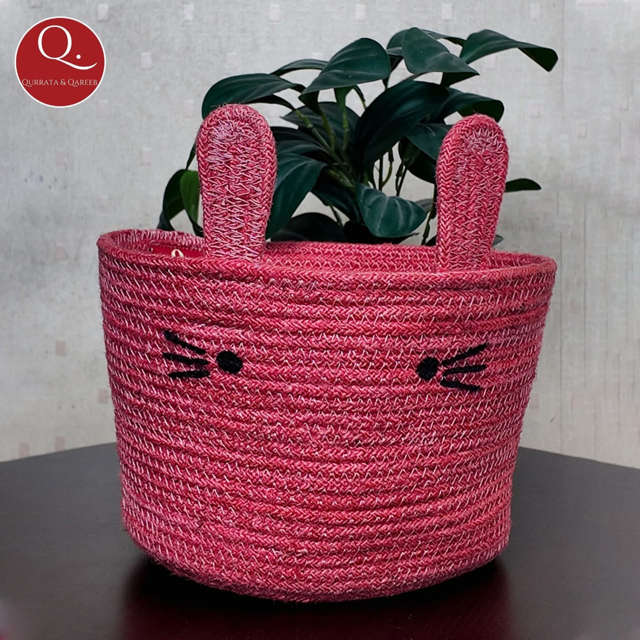 Pink Cat Basket