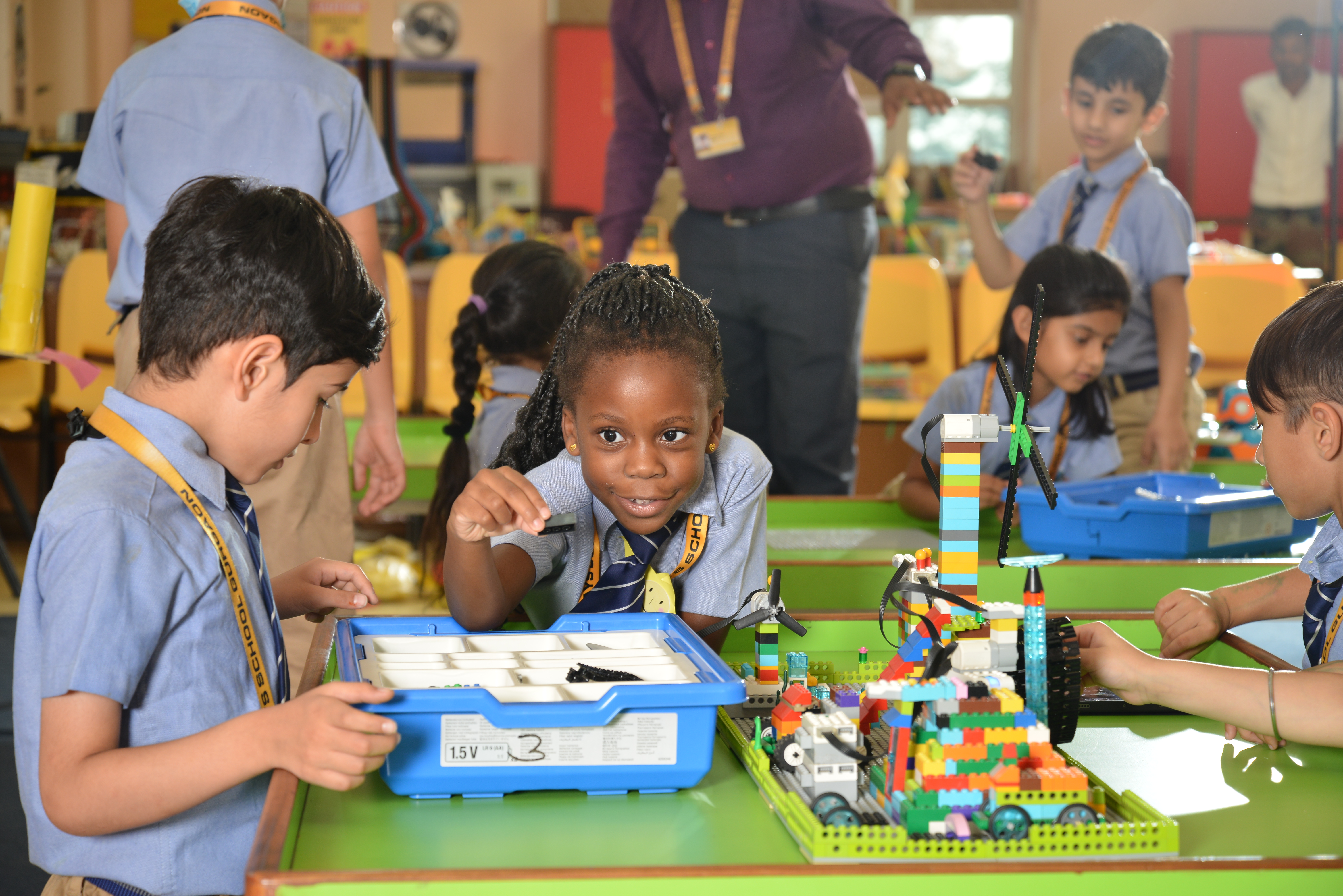 Primary Years students collaborating on a project