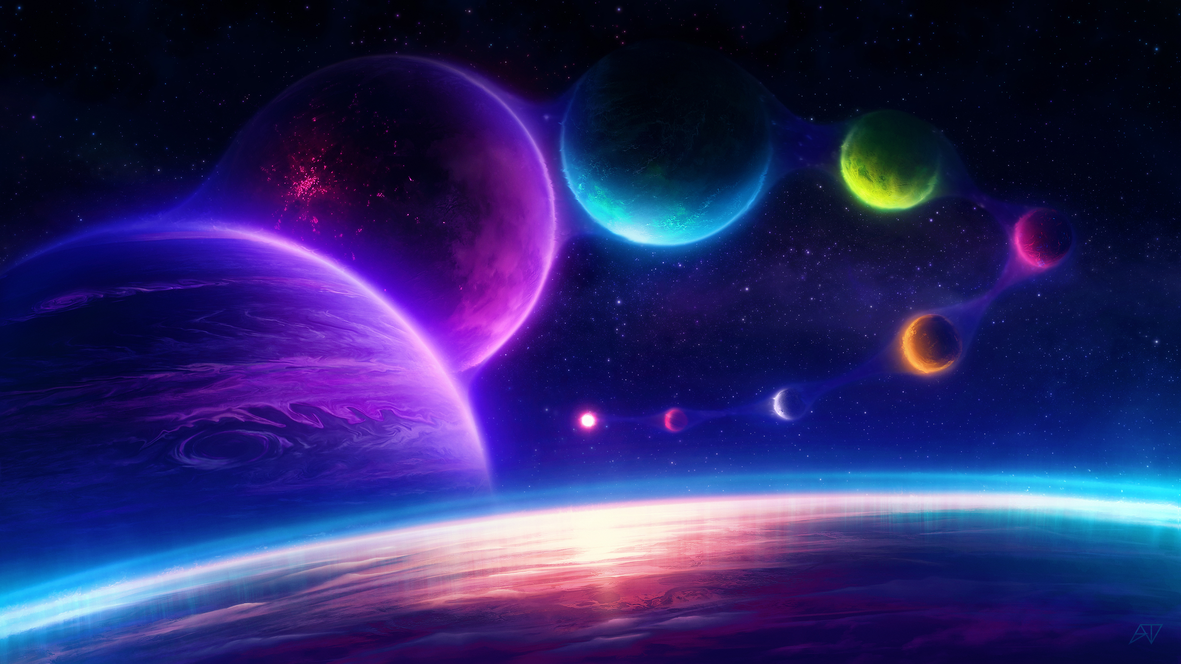 Colorful Planets II Space
