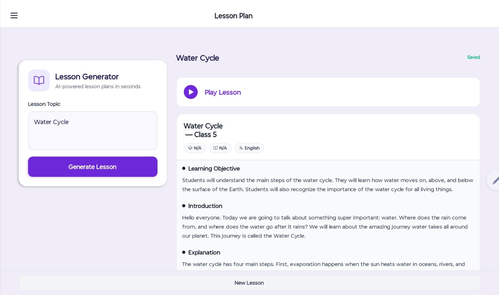 Lesson Generator 3