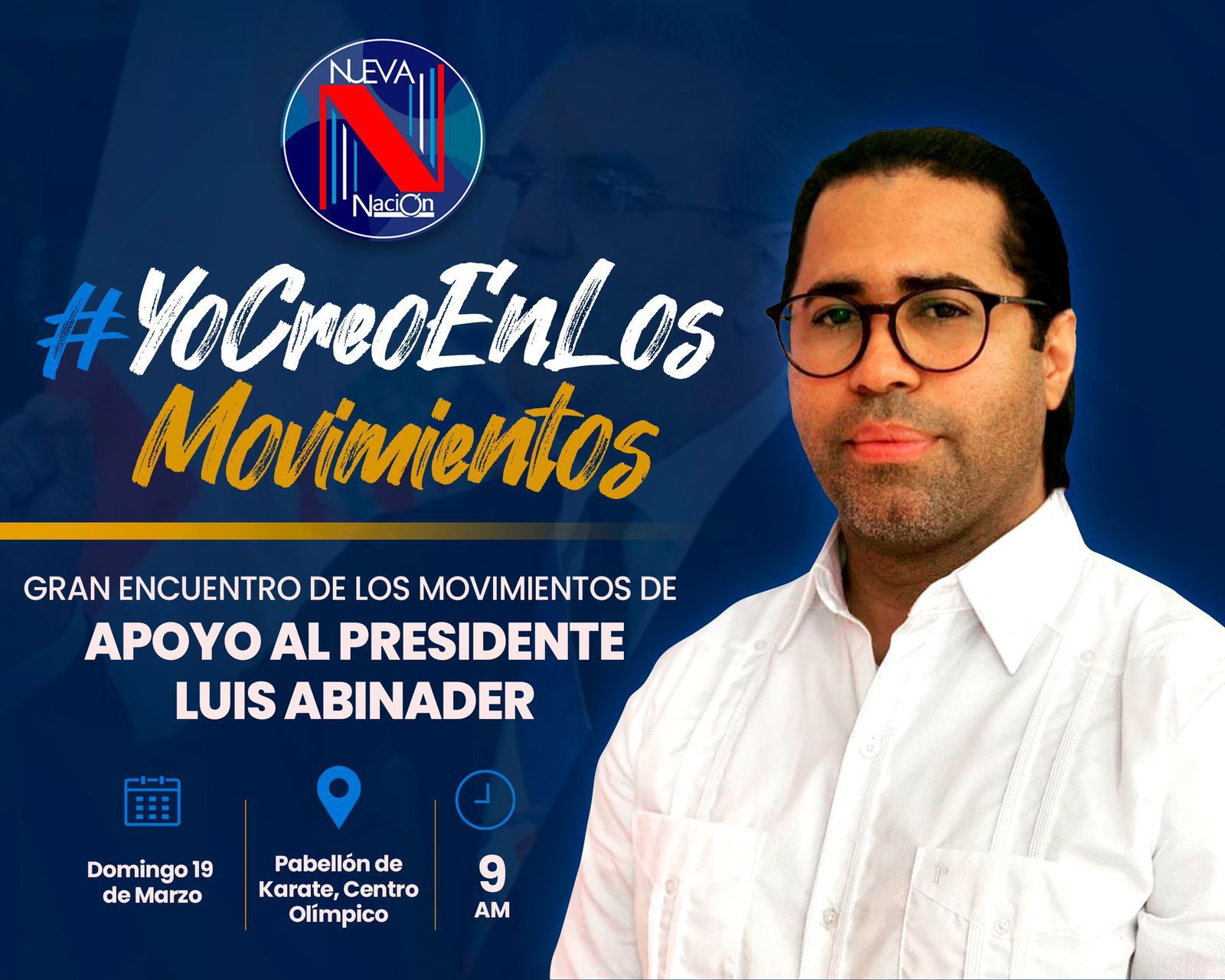 Gran Encuentro de los Movimientos de Apoyo al Presidente Luis Abinader convocado por Nueva Nación