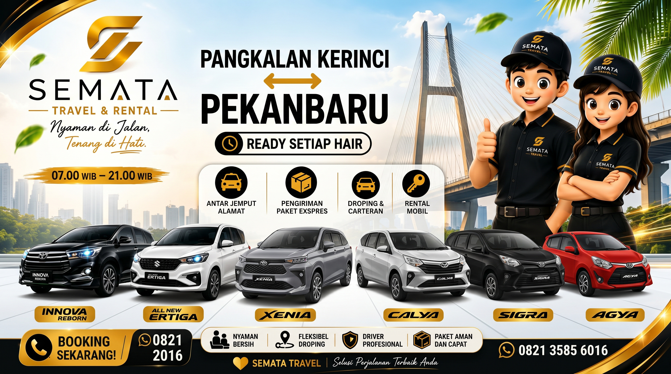 Semata Travel & Rental — Poster Layanan