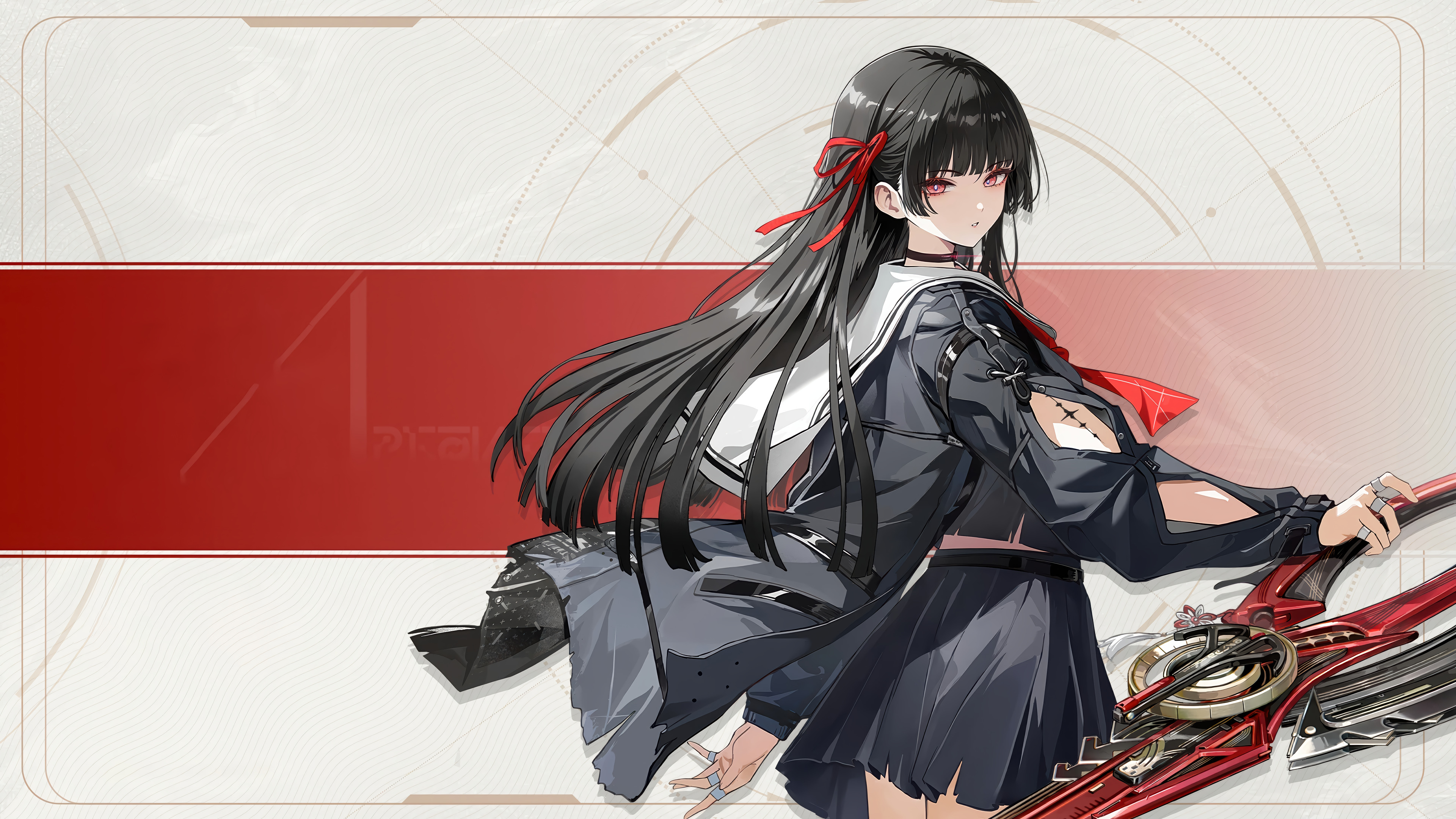 Wuthering Waves Red Ribbon Mechanical Blade