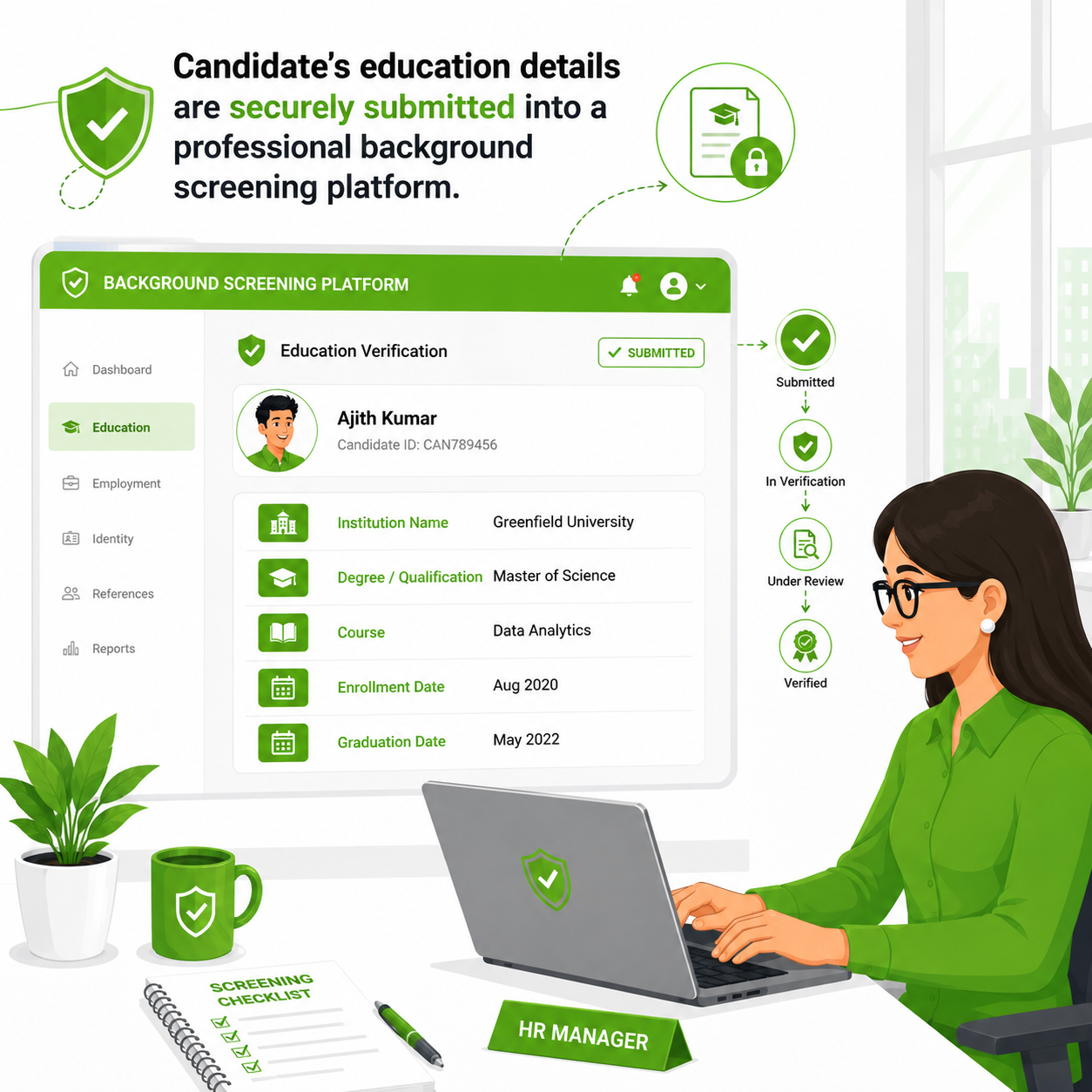 Education details securely submitted comic
