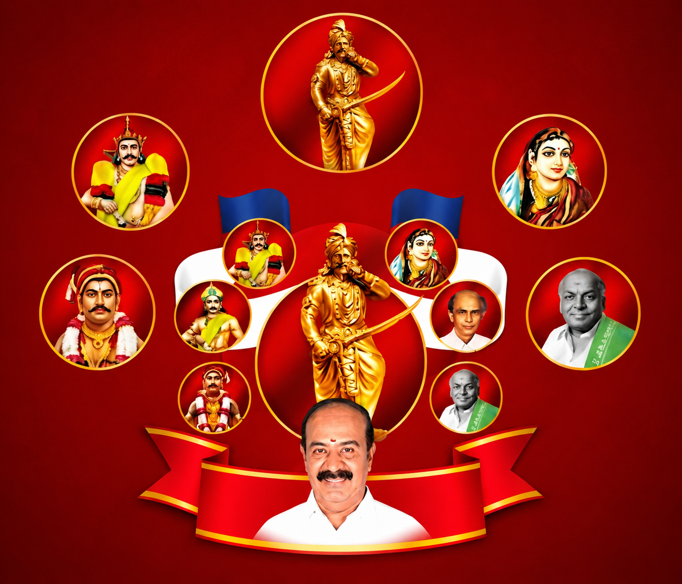 Party Leader with Six Members