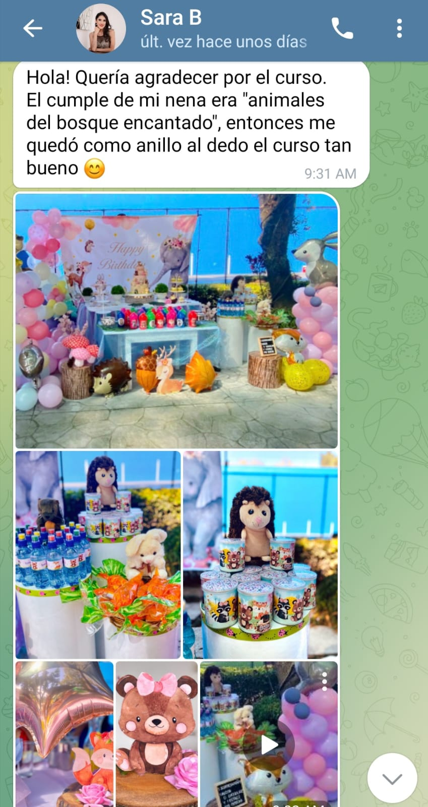 Cumpleaños temático de animales del bosque