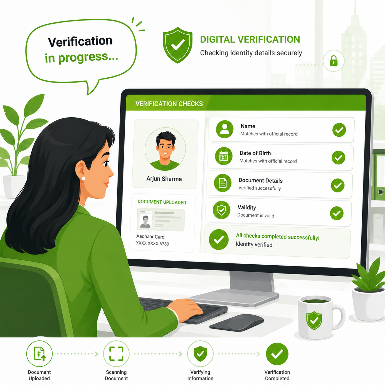 Digital verification in progress comic