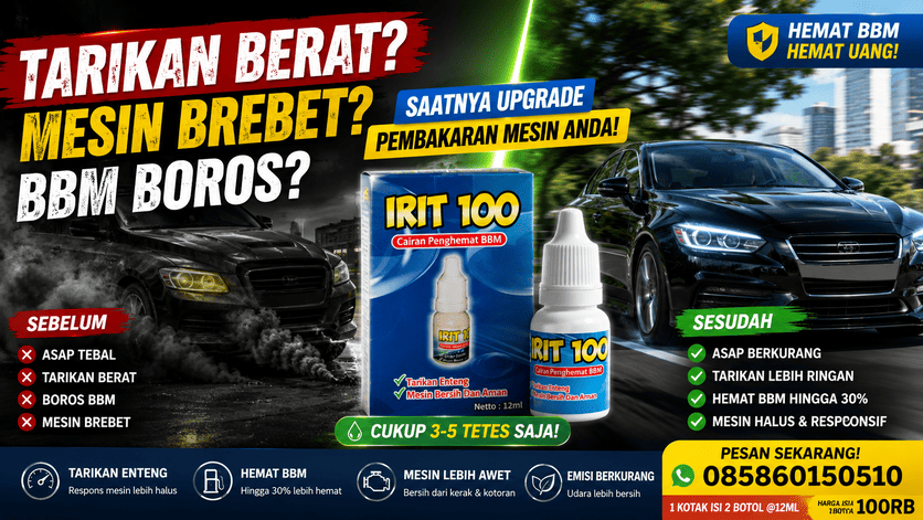 Perbandingan sebelum dan sesudah pakai IRIT100