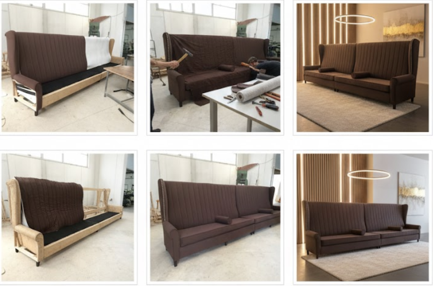 Proceso completo de fabricación de un sofá
