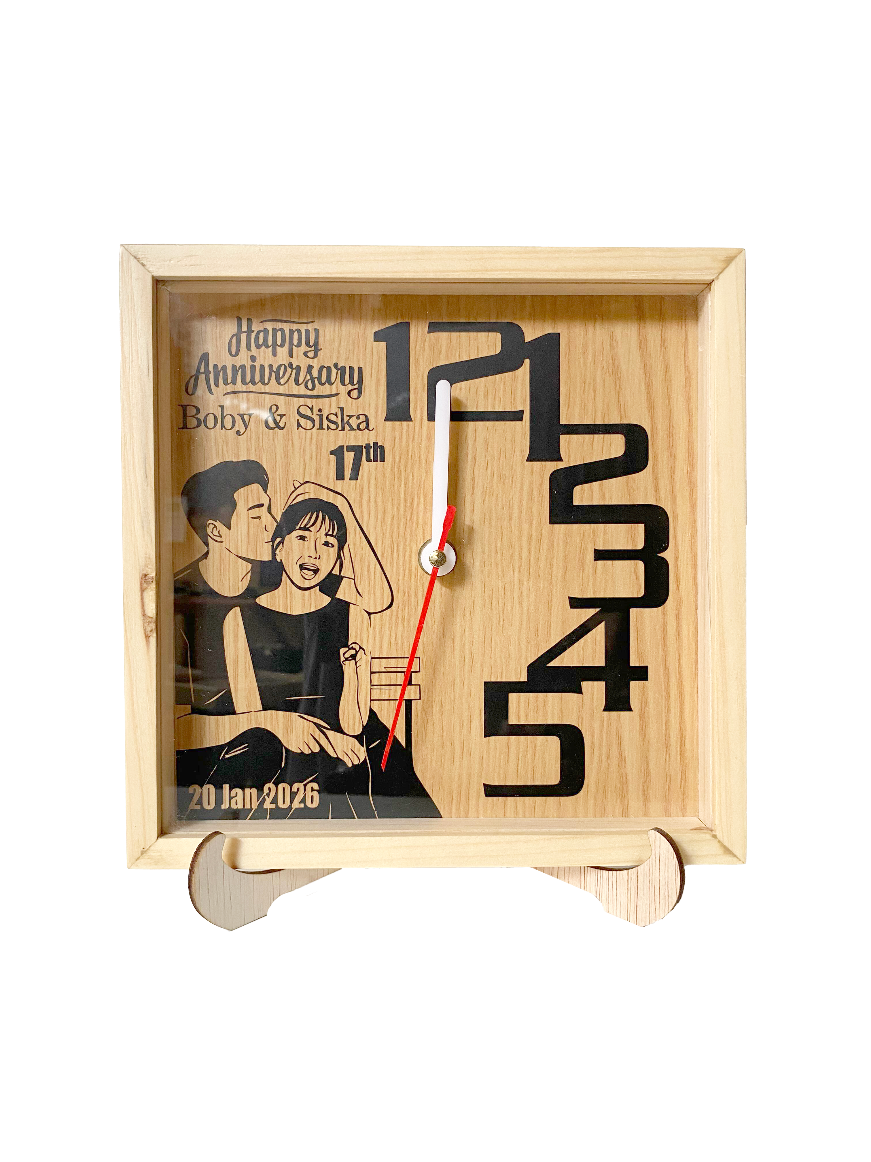 Jam Anniversary Kayu
