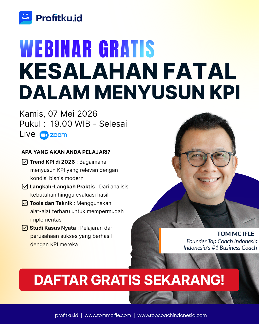 Banner Webinar Gratis Kesalahan Fatal dalam Menyusun KPI