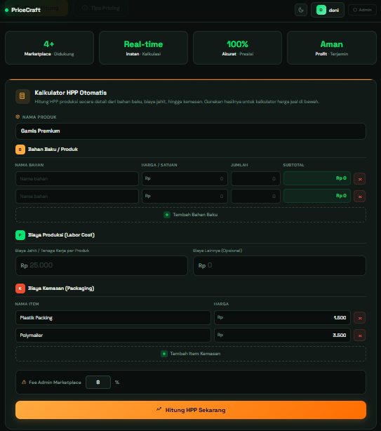 Screenshot HPP Calculator