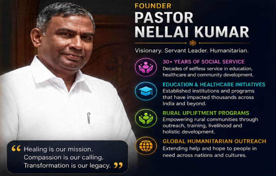 Founder Pastor Nellai Kumar