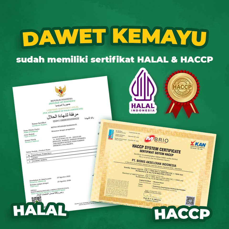 Bersertifikat Halal dan HACCP