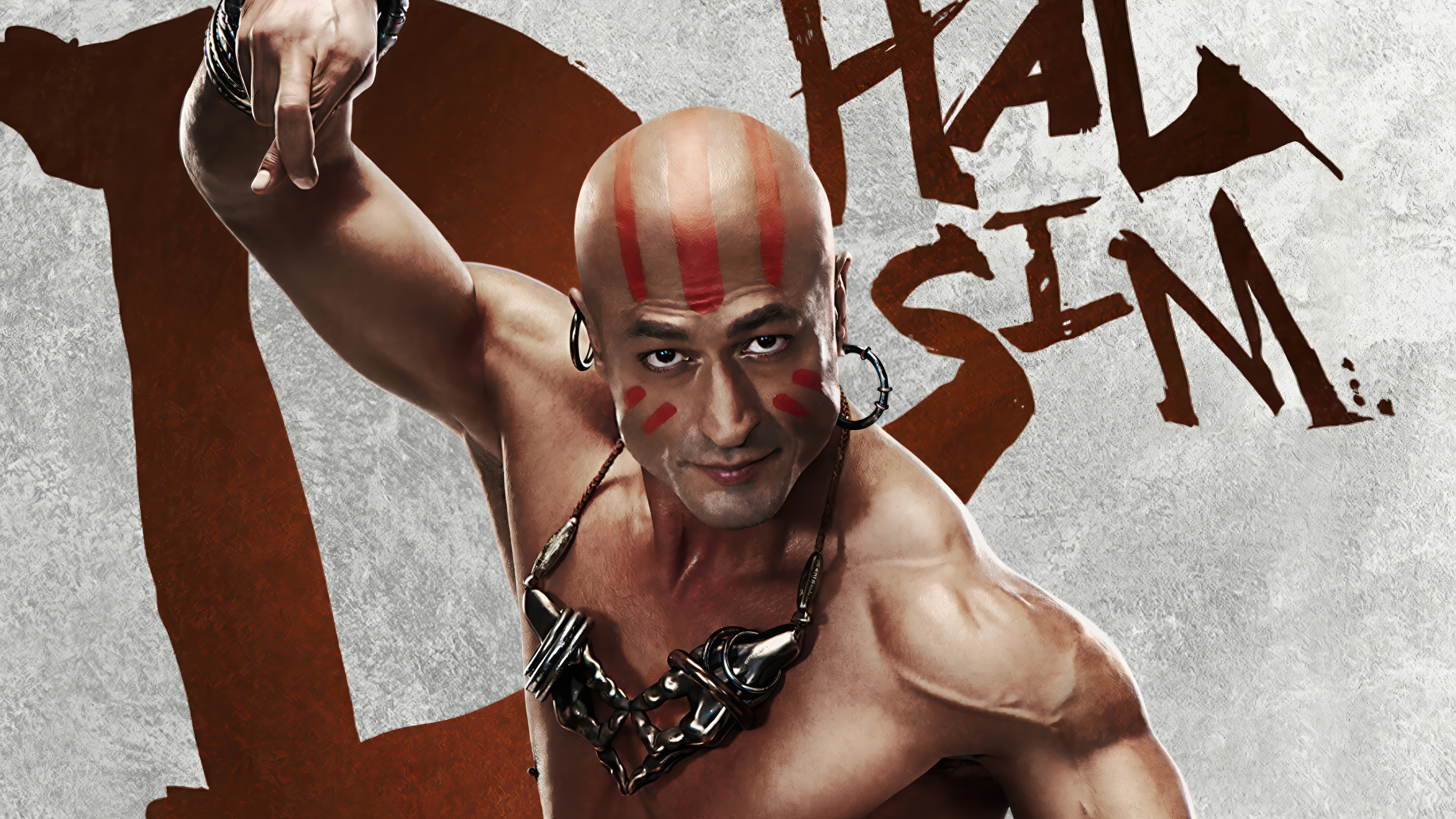 Bald Red Stripe Earrings Movie