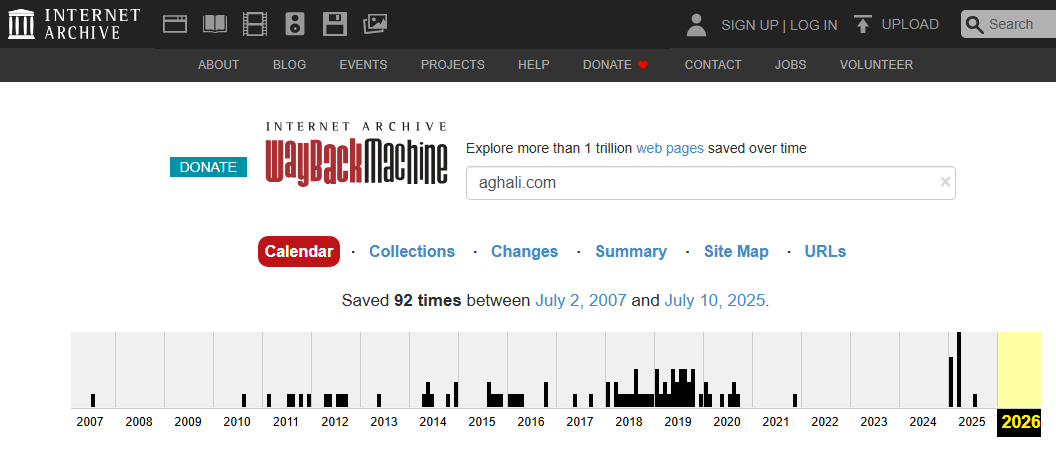 Wayback Machine - aghali.com