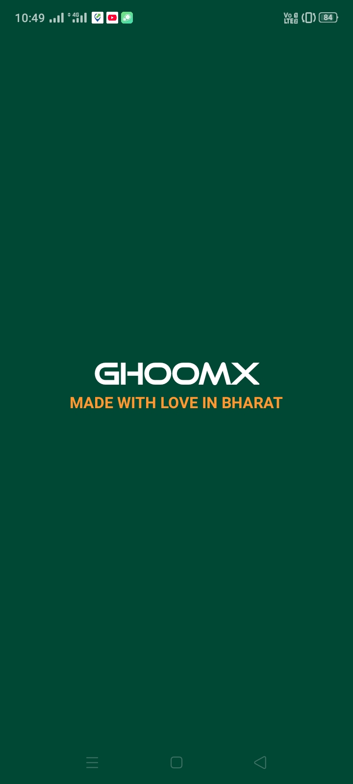 GhoomX Splash Screen