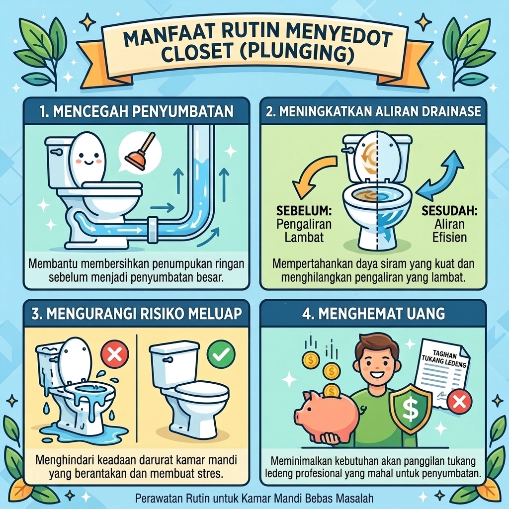Manfaat sedot WC rutin