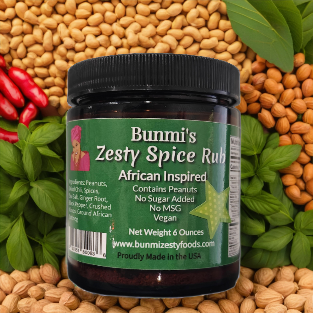 Bunmi's Zesty Spice Rub bottle