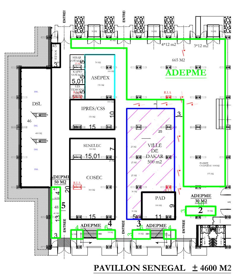 PAVILLON SENEGAL - Plan architectural