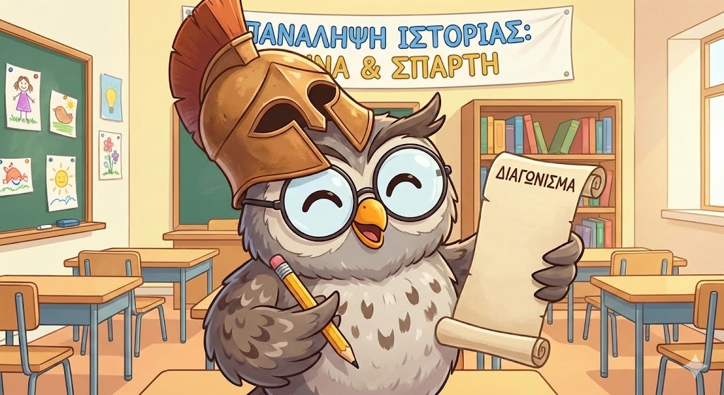 Σπαρτιατική Κουκουβάγια με Διαγώνισμα