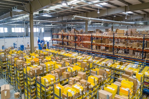 Modern logistics warehouse interior