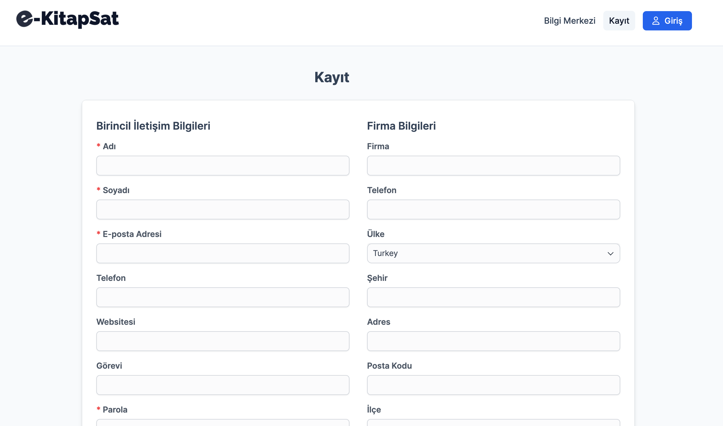 Kayıt Formu