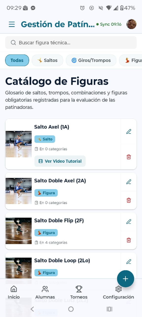Catálogo de figuras de patinaje artístico con video tutorial