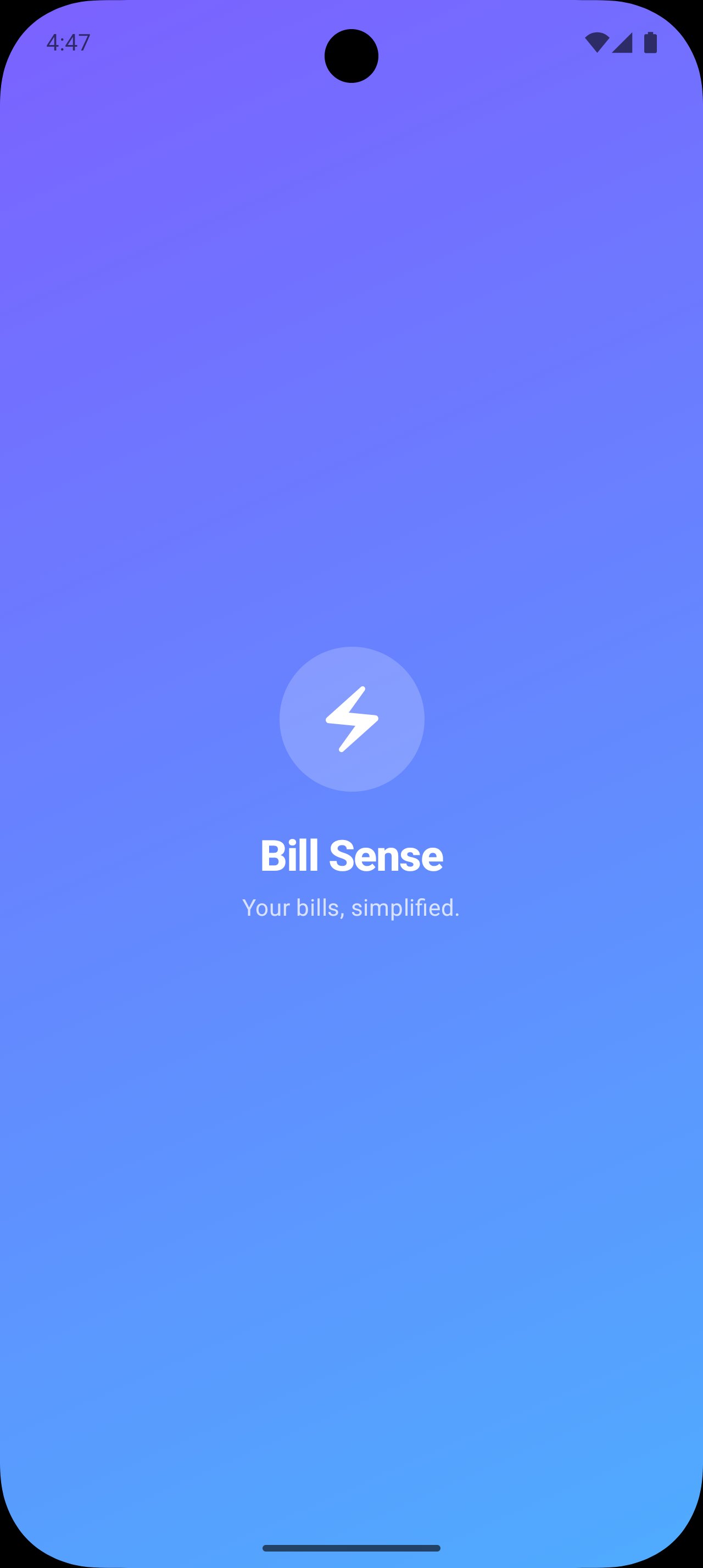 Bill Sense App Splash Screen