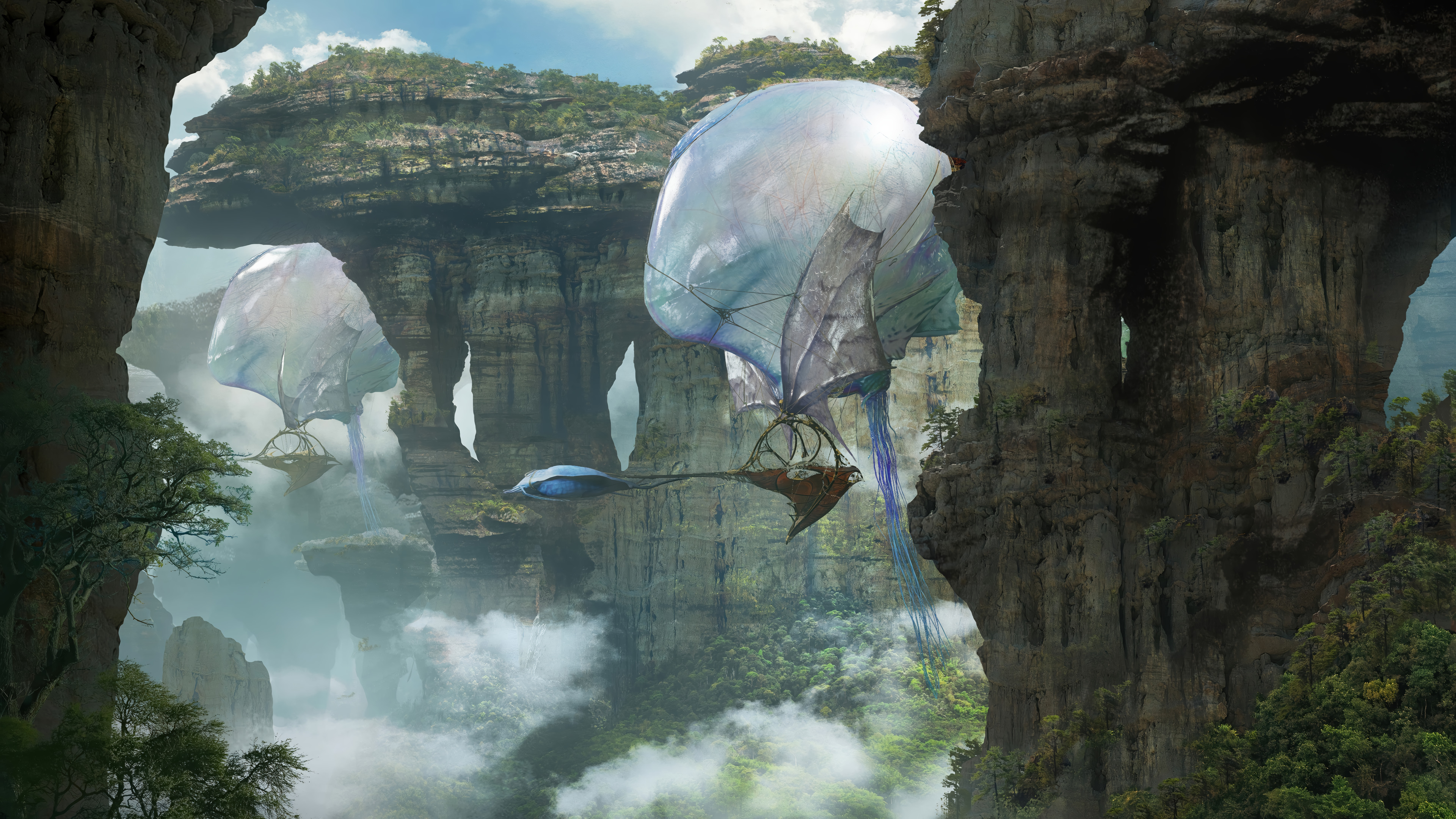 Fantasy Mountain Airships Movie