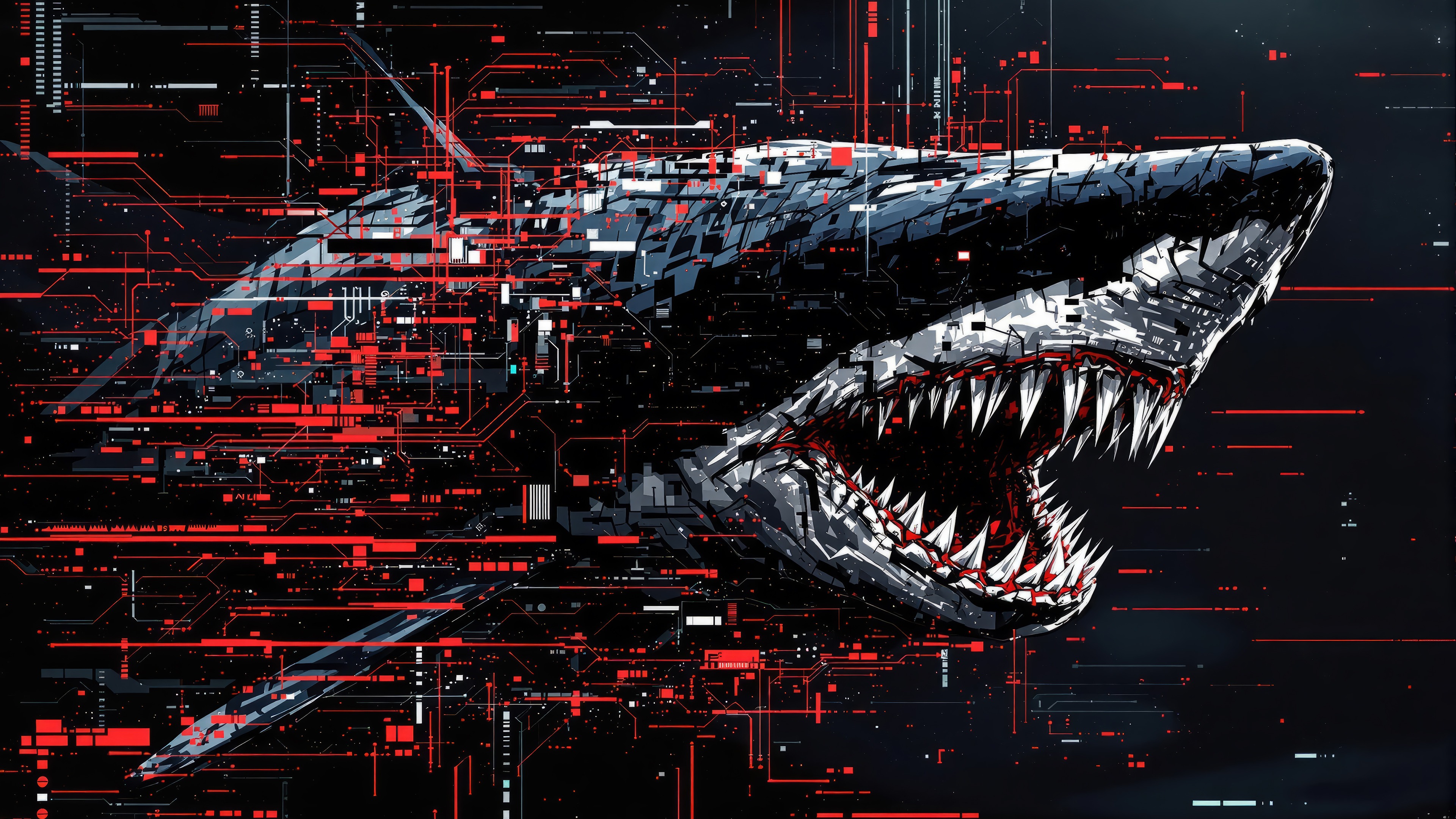Cyber Shark Digital Art