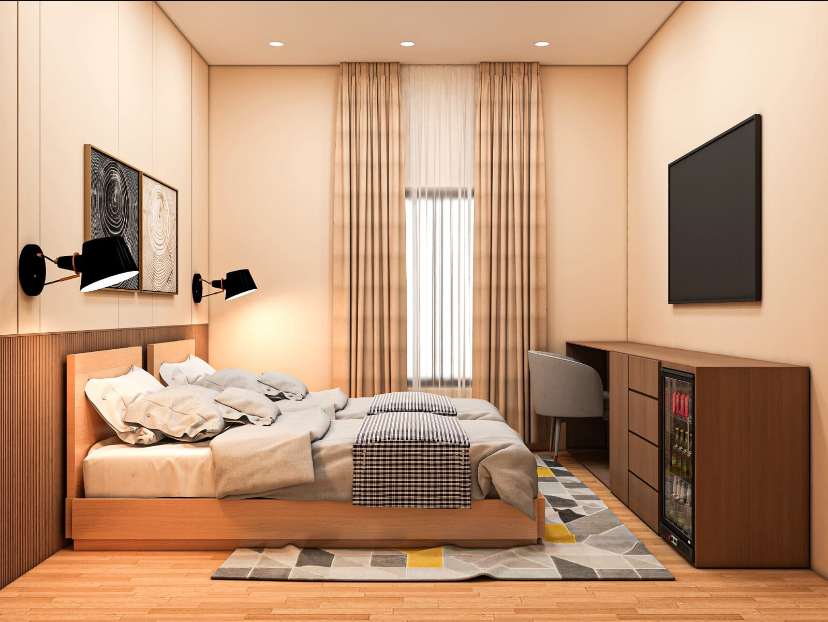 Warm Contemporary Bedroom