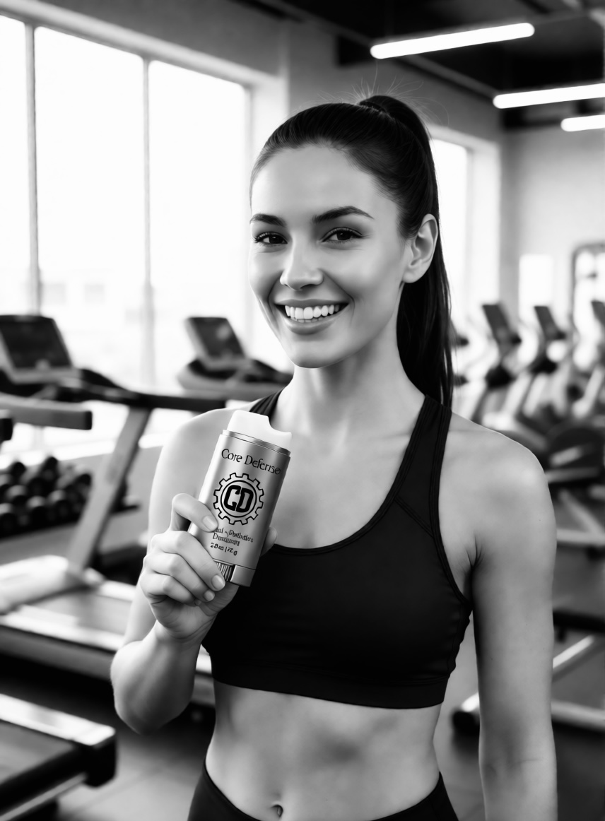 Gym setting with product