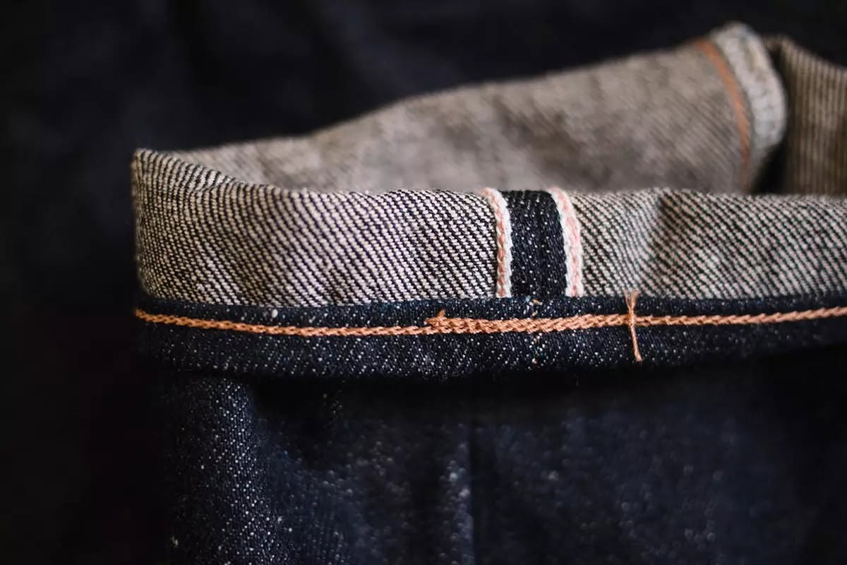 Denim fabric close-up detail