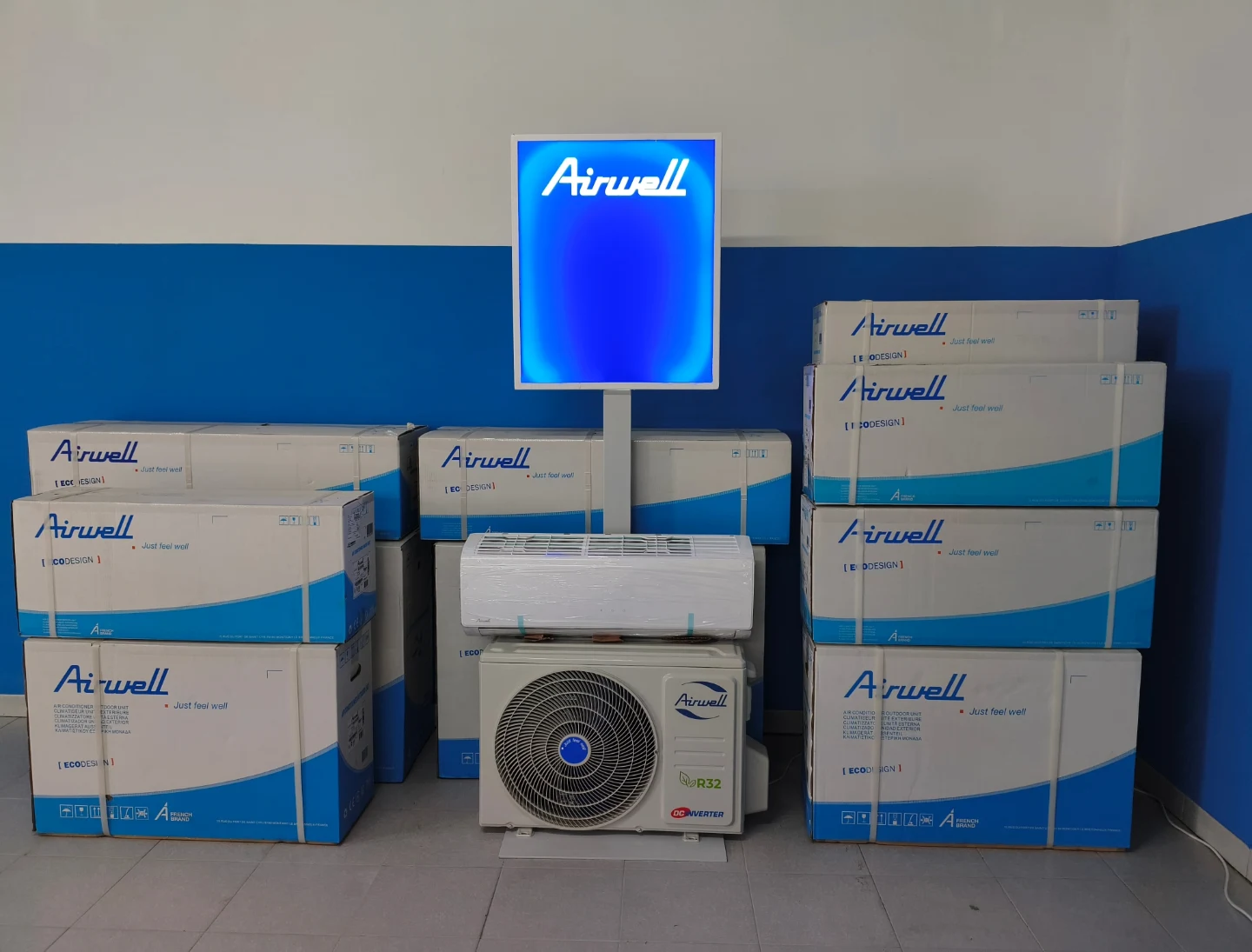 Climatização, Unidades Airwell instaladas em espaço comercial