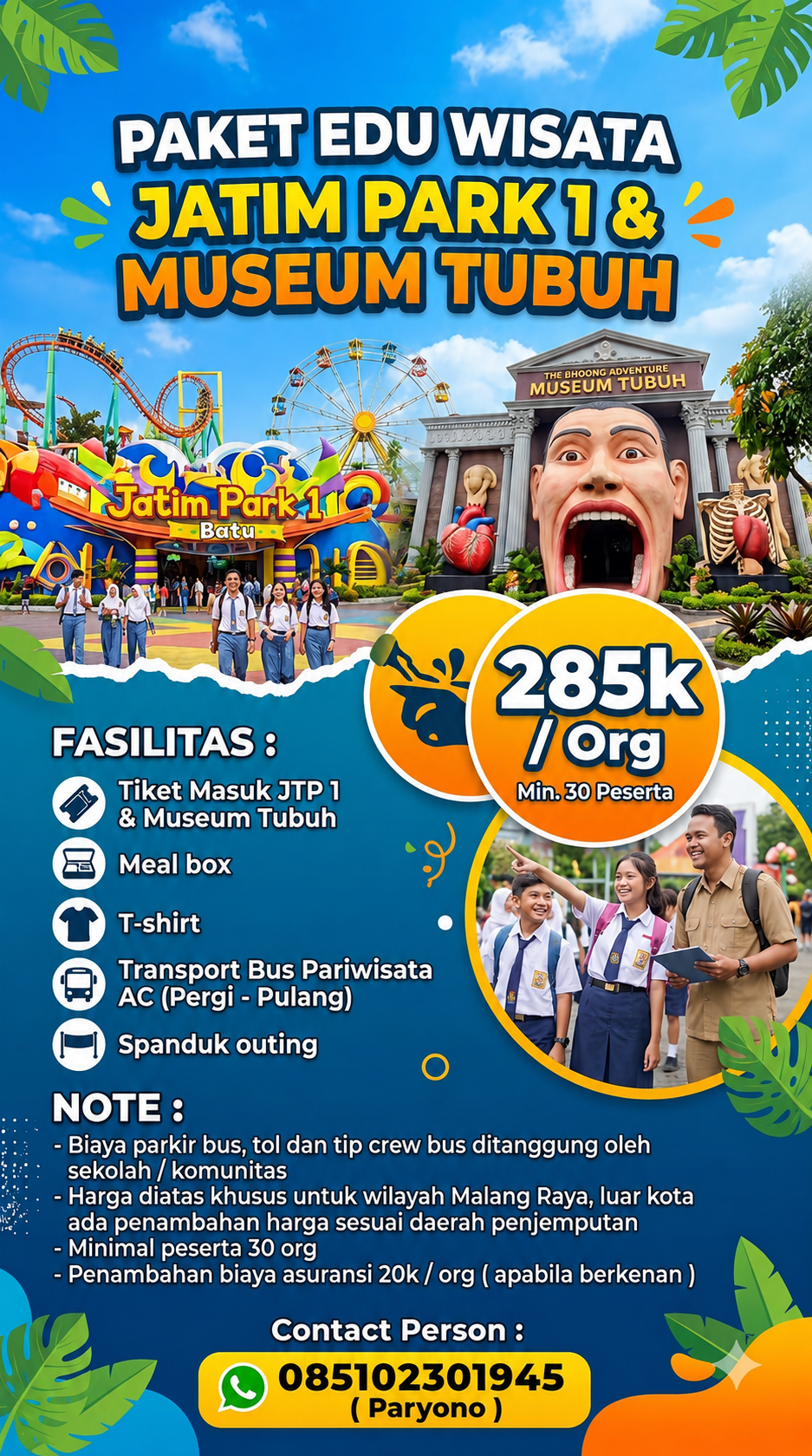 Poster Paket Edu Wisata Jatim Park 1 & Museum Tubuh