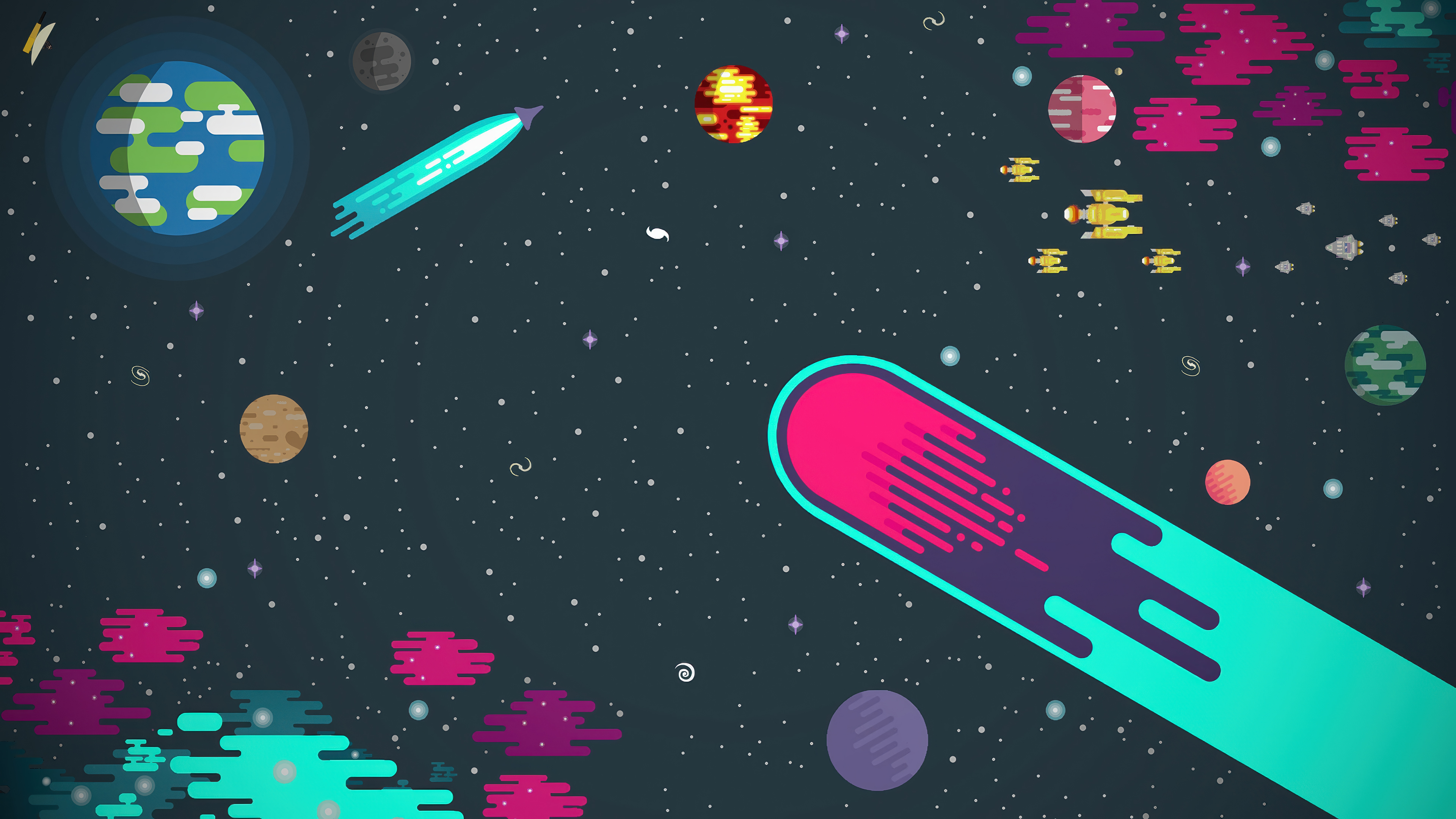 Cartoon Cosmos Space