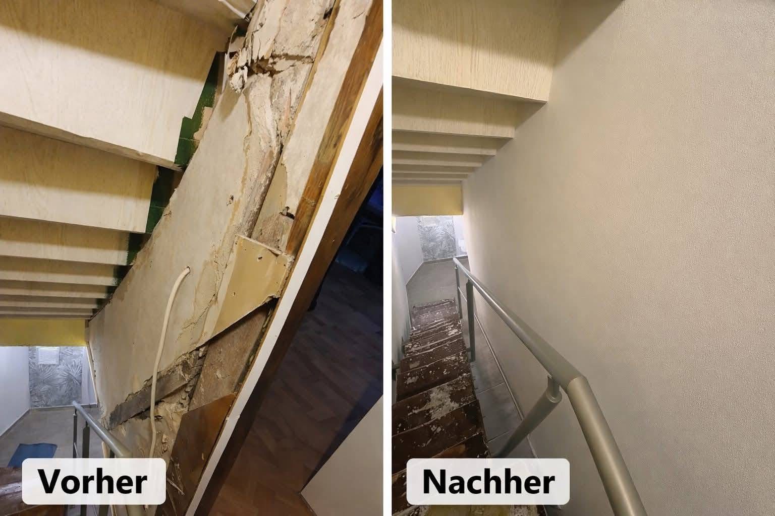 Wand Vorher Nachher