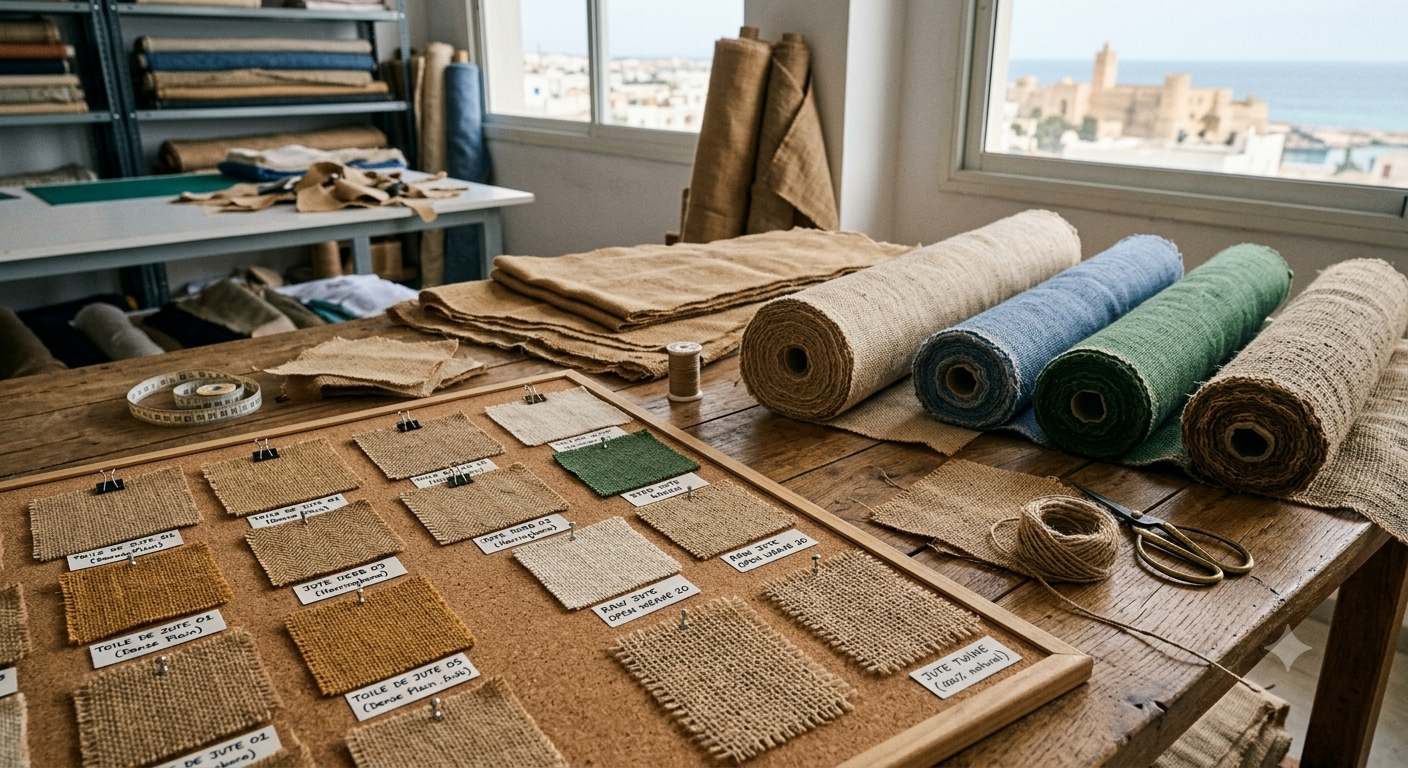 Échantillons toile de jute — Jute Tunisie B&I Confection