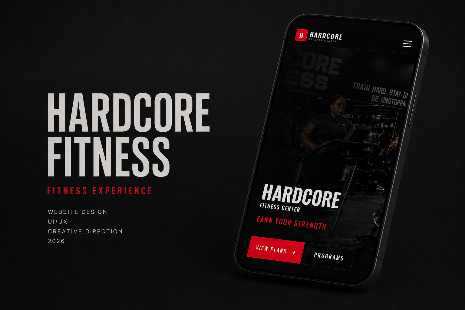 Hardcore Fitness Center — Modern Fitness Brand Experience