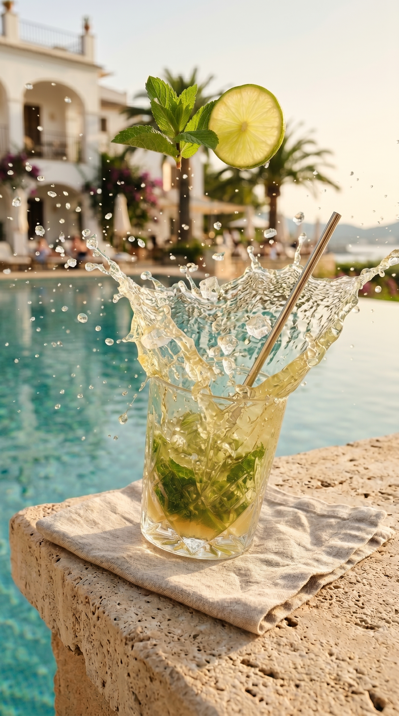 Bebida en piscina