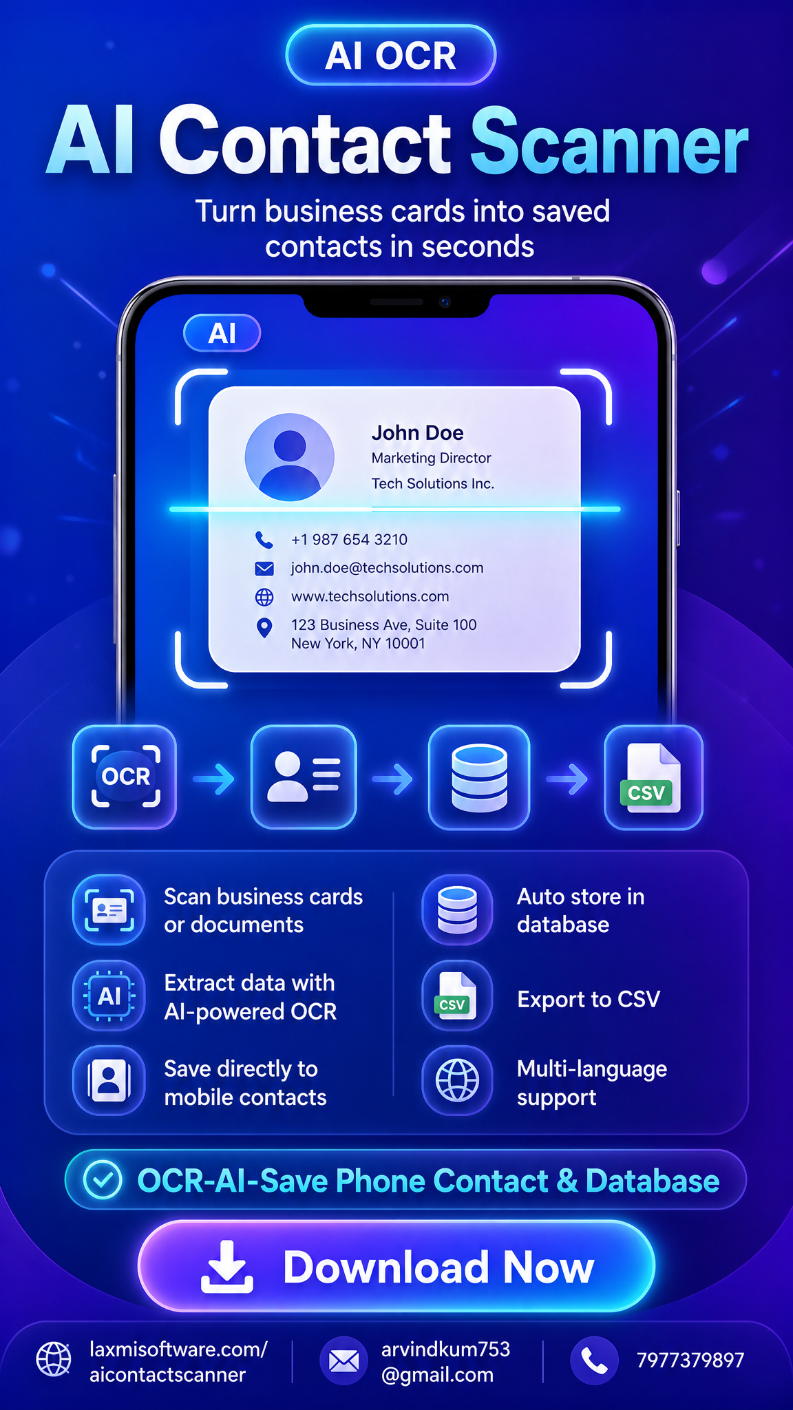Business Card Scanner Mobile App