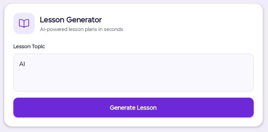 Lesson Generator 1