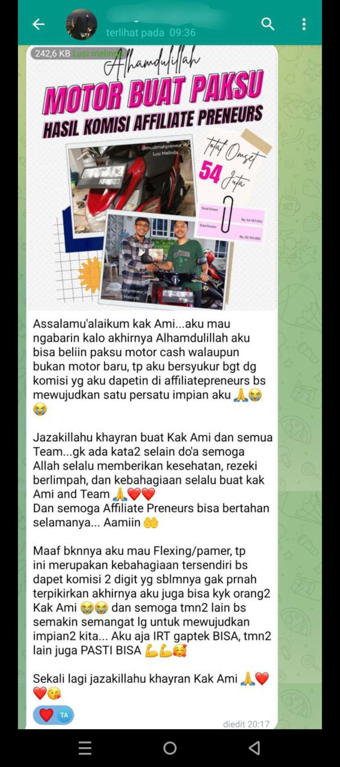 Beli Motor dari Komisi Affiliate