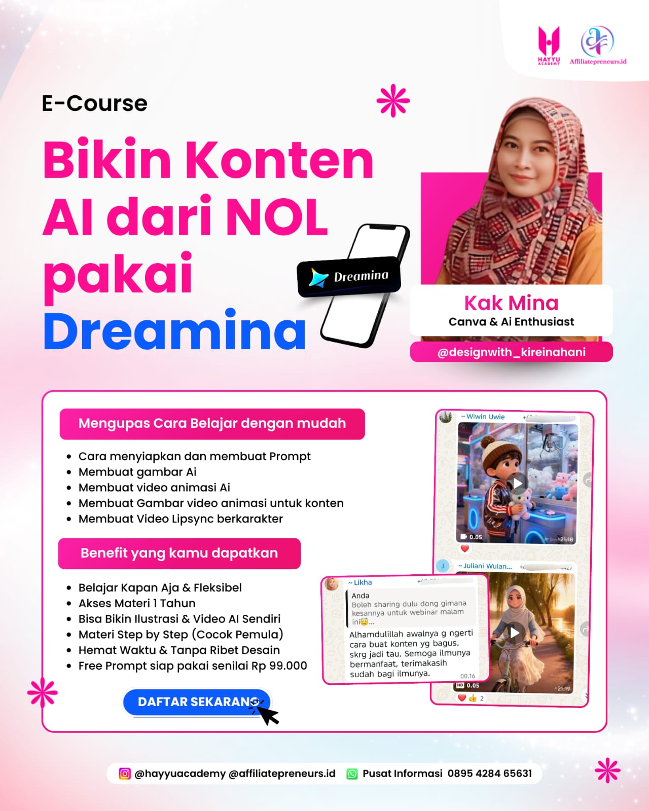 Flyer Kelas Animasi AI